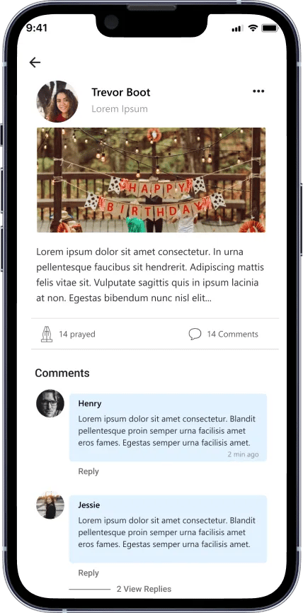 Church App Event Calendar